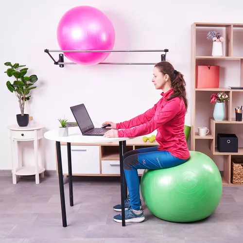 Soporte para pelotas de ejercicio | Organiza tu espacio | Estante de bolas  de pared | Soporte para pelota de yoga | Soporte de pared para pelota de