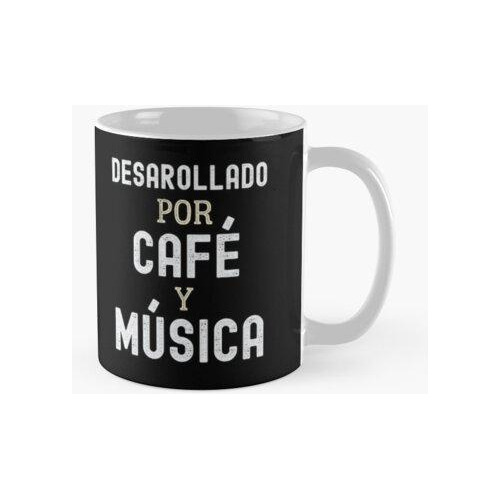 Taza Desarrollado Por Café Y Música Calidad Premium