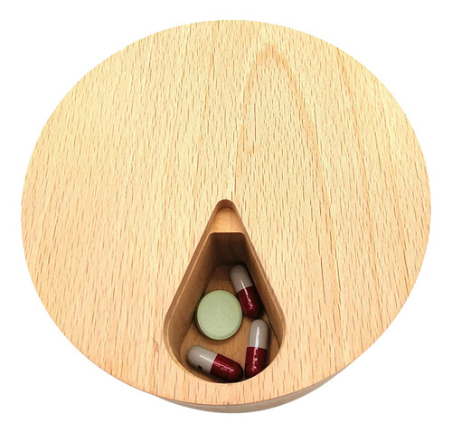 7 Day Weekly Pill Organizer Solid Wood Organizer For