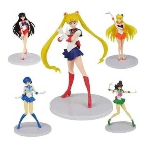 Sailor Moon 5 Bonecas Action Figure Mars Jupite Mercuryvenus