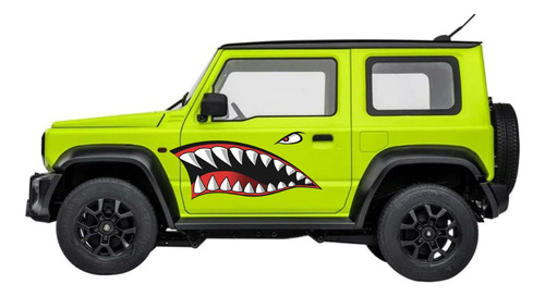 Sticker Dientes Ò Mandibulas De Tiburon P/ Jimny 2 Pza. Dt1