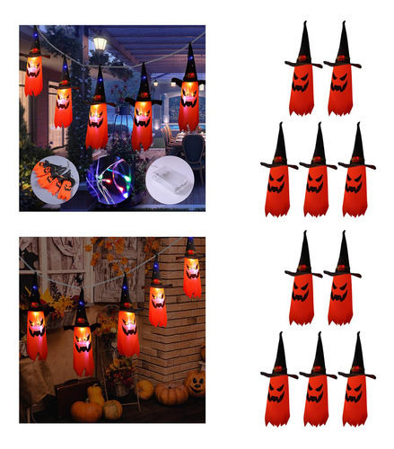 10 Piezas De Decoración De Luz De Halloween Lámpara De