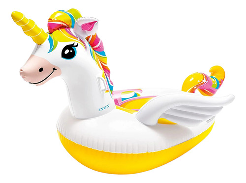 Flotador Inflable Unicornio Montable Para Piscina Intex