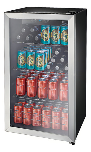 Refrigerador Insignia 115 Latas Acero Inoxidable Color Plateado