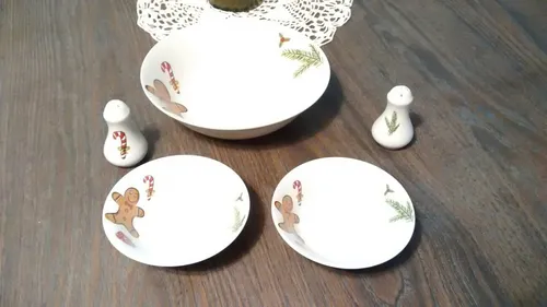 Set De Ensaladera Navideña (Usado)