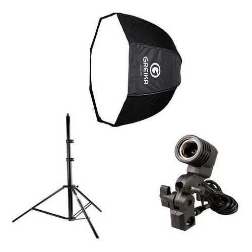 Kit Softbox Greika 120cm Octabox Kit Luz Contínua Com Tripé