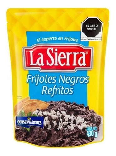 Frijoles La Sierra Negro Refritos Pouch 430 Gr