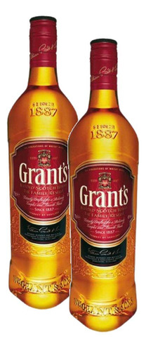Kit 2 Whisky Grants Family Reserve Garrafa 1l