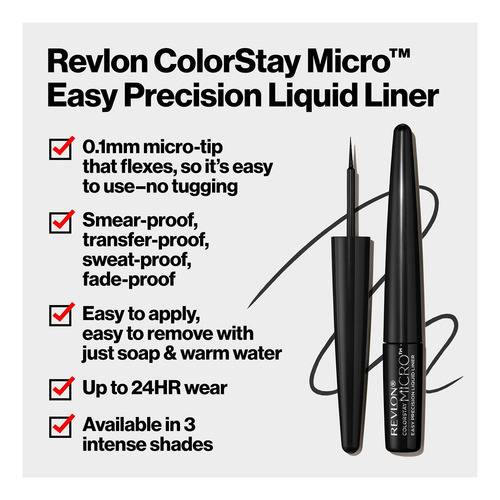 Revlon Eyeliner Líquido Revlon Colorstay Micro Easy