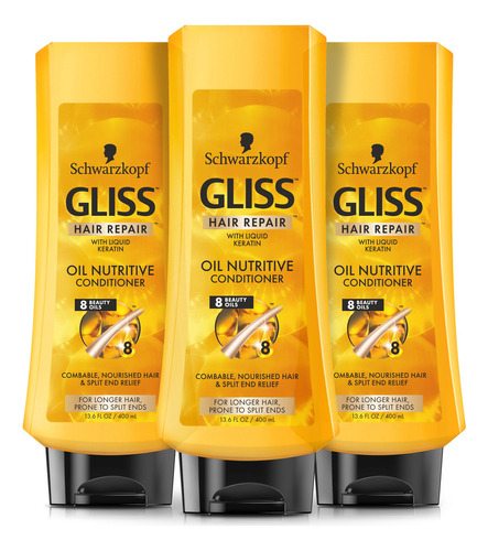  Gliss Acondicionador Reparador De Cabello, Aceite Nutritivo