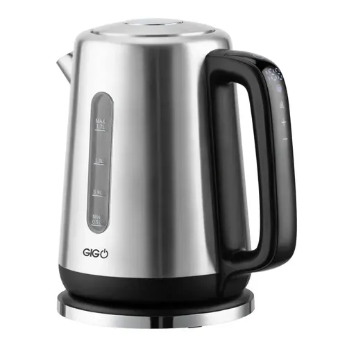 Pava Electrica Gigo Hervidora Keep Warm Digital Tactil Acero Inoxidable Color Plateado