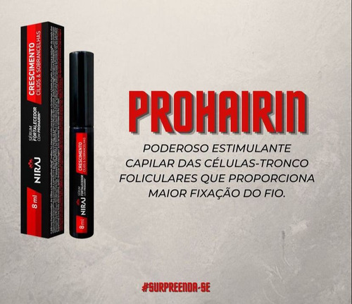 5 Séruns Crescim. Cílios E Sobrancelha Niraj Prohairin 8ml
