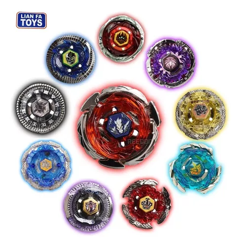 Batalha Beyblade Kit Com 4 Peões Mini Arena ul Ou Vermelha - Speed