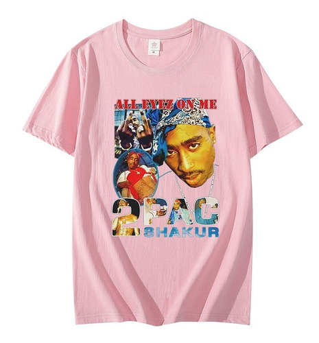 Camisetas Tupac 2pac Cartoon Para Pareja Camisas Manga Corta