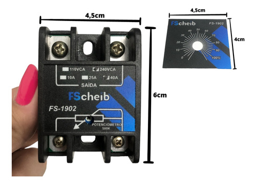 20x Dimmer E Variador De PotĂȘncia 40a Fs-1902 Fscheib