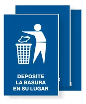 Comprar 3 Piezas Señalamiento Deposite La Basura En Su Lugar 30x20
