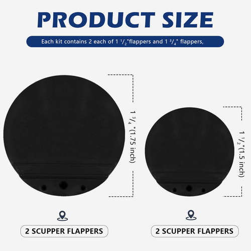 Doufuhua Scupper Flapper Repuesto Para Fsrk-3-dp Th Mar-ine