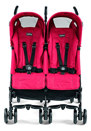 Peg Perego Pliko Mini Twin - Cochecito De Bebé, Color Rojo