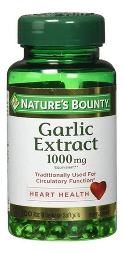Aceite De Ajo Garlic Oil 1000mg Natures Bounty X 100 Sabor Neutro