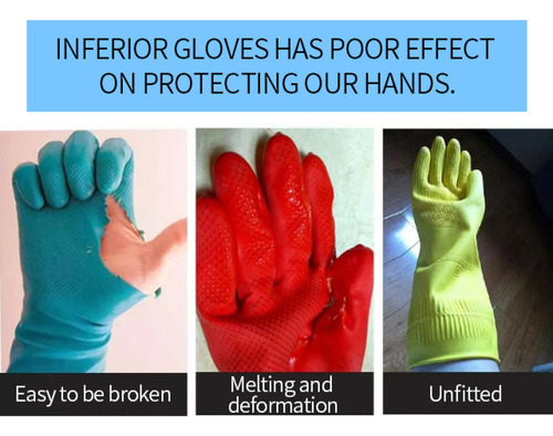 Guantes De Limpieza De Cocina De Plástico Fino Y Duraderos P