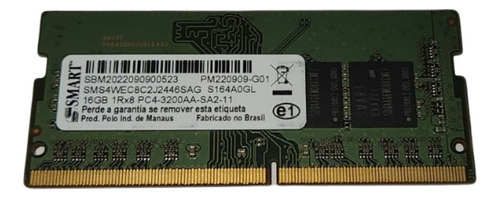 Memoria Smart Ddr4 16gb Notebook Pc4-3200aa 1rx8