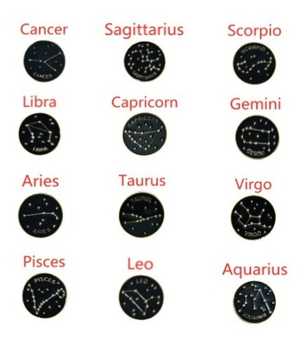 Pin Broche Metálico Aesthetic Astrología Signo Zodiacal