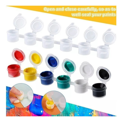 50 Tiras Vacías Para Pintura, Recipientes,tarros De Pintura