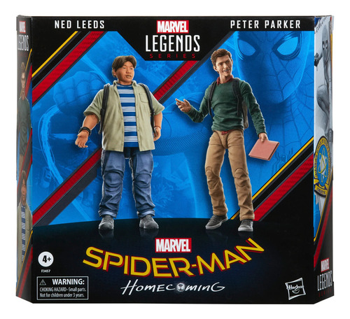 2 Pack de Peter Parker y Ned Leeds Marvel Legends Series Spiderman Homecoming