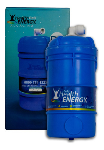 Refil Alcalino Bacteriológico Purificadores Filtro Top Life Cor Azul