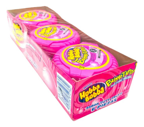 Hubba Bubba Tuti Fruti Goma De Mascar Tira 6 Pz