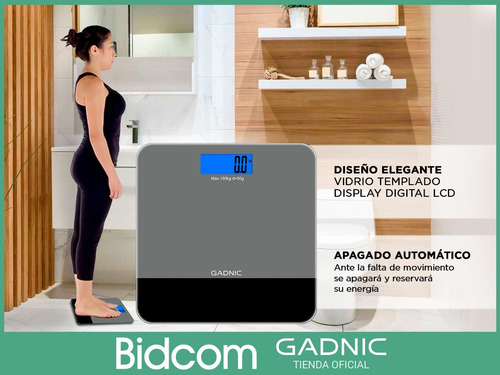 Imagen 5 de 9 de Balanza De Baño Digital Gadnic Profesional G02 Kilos Salud