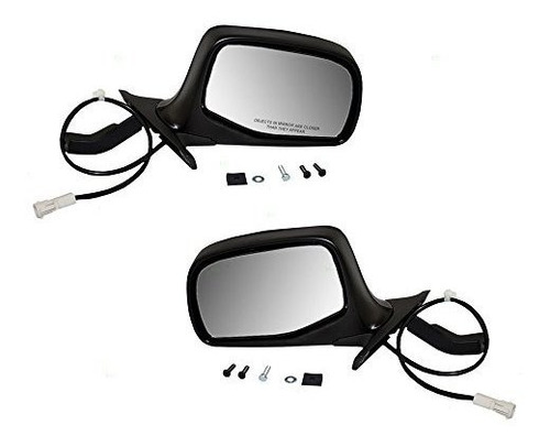 Espejo - Driver And Passenger Power Side View Mirrors Black 