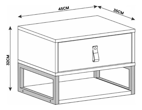 Mesa De Cabeceira Suspensa Sigma 1 Gaveta Cor/branco - Libélula Moveis