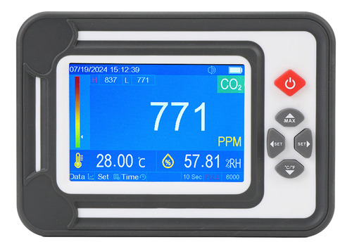 Probador De Calidad Del Aire, Detector De Co2, Temperatura D