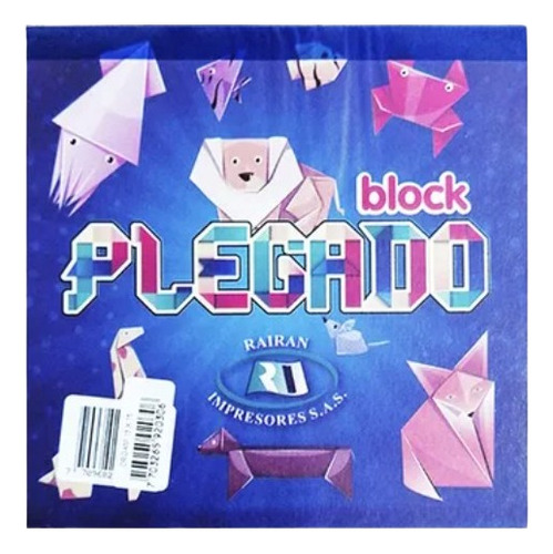 Block Papel Plegado 15x15 Cm X 20 Hojas 