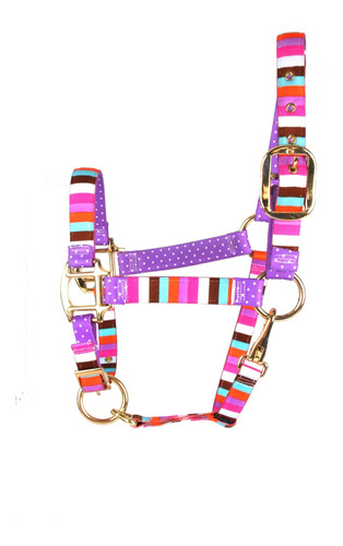 Rojo Haute Ms1200 Mh High Fashion Caballo Halter Multi Raya