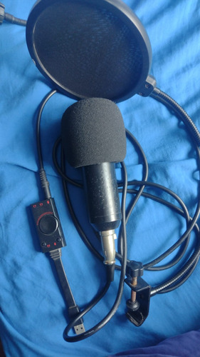 Microfono Condensador Bm800 Antipop Estudio Pc