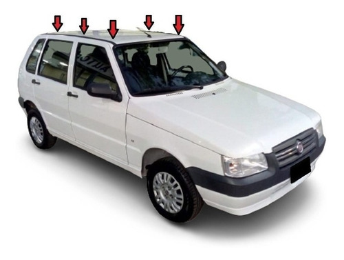 Molduras Techo Fiat Uno 2007 Fire 5p Adhesivas Kit 2 Rapins