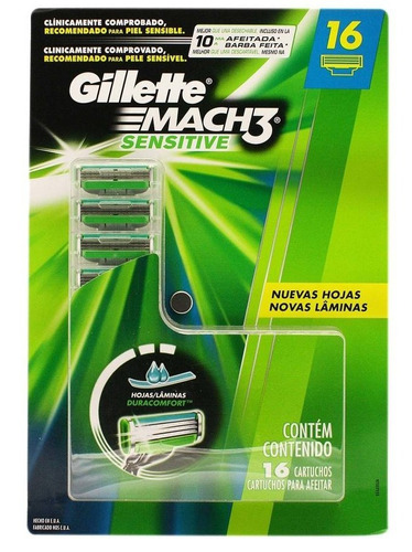 Gillette Mach3 Sensitive 16 Pzas