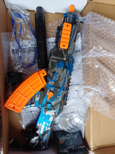 Fusil Balas De Hidrogel Ak47 Celeste O Verde Más De 5000 Bal