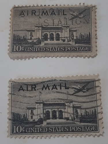 Imagem 1 de 2 de Selo Air Mail 1947 Antigo Uso Raro