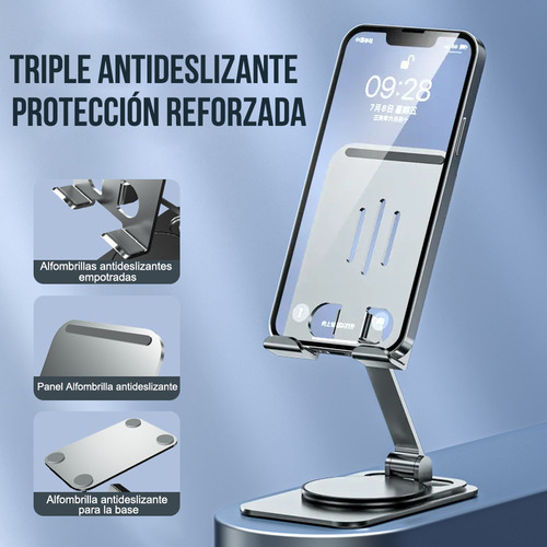 2 Pcs Soporte Base Para Celular Escritorio Rotación Plegable
