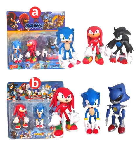Muñecos Sonic Pack X 3 Juguete Figura De 13cm