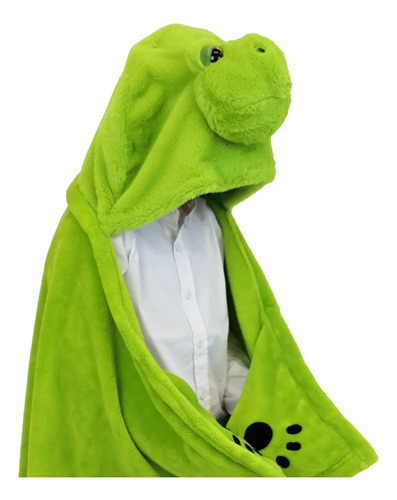 Manta De Peluche Tortuga C/capucha De Animales Wabro 70218
