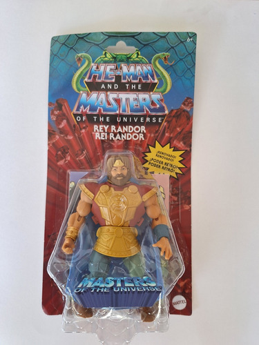 Master Of The Universe, Rey Randor Mattel Original Nuevo