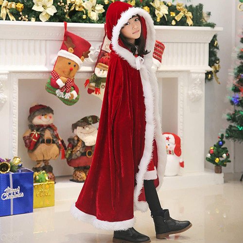 Capa Navideña Infantil Deluxe De Terciopelo Mrs Santa Claus