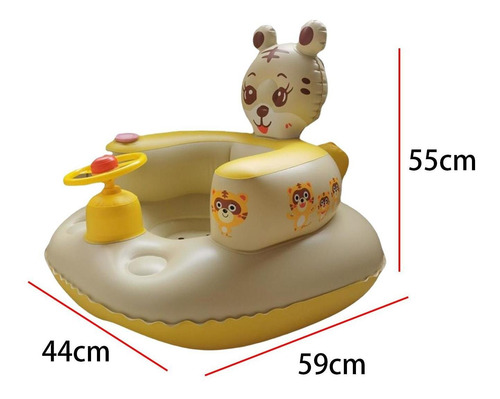 Asiento Inflable Para Bebé Con Soporte Para Volante Para