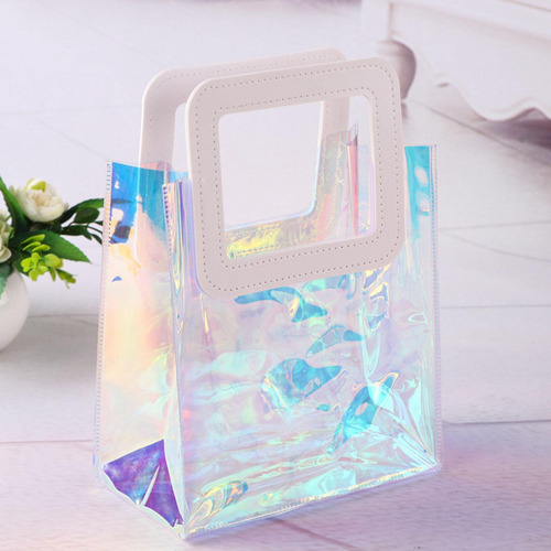 Bolsa De Playa Iridiscente Bolsa De Regalo Transparente Reut