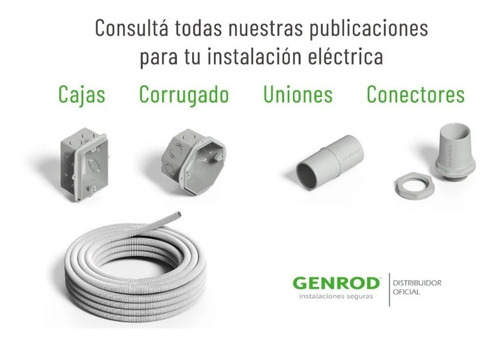 Imagen 2 de 6 de Grampa P/fijar Tubo Rígido 25mm Genrod Pack X 50 Unidades