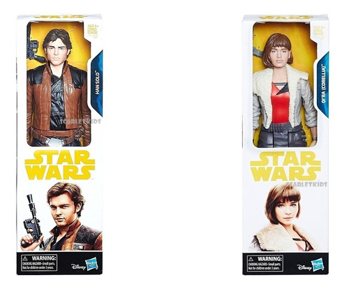 Star Wars Han Solo + Qi Ra Combo Figuras 30 Cm Hasbro Orig